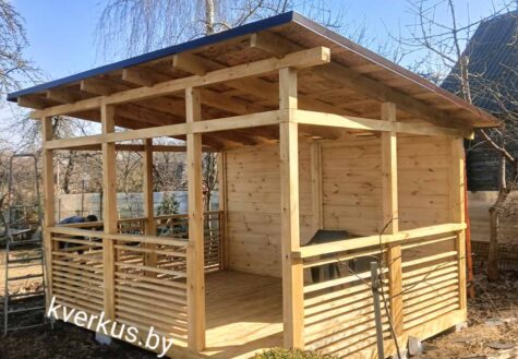 Деревянная беседка К-136