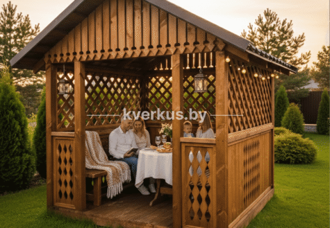 Деревянная беседка «Усадьба» (К-114)