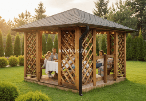 Деревянная беседка «Аркада» (К-117)