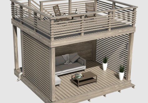 Деревянная беседка К-138